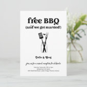 Invitation Gratuit BBQ Funny Mariage Réception Seulement Invi (Debout devant)
