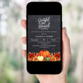 Invitation Gratuit béni citrouille tableau de bord Thanksgivi