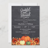 Invitation Gratuit béni citrouille tableau de bord Thanksgivi (Devant)