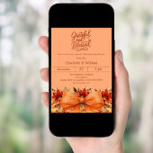 Invitation Gratuit bénie arc atomique tangerine Thanksgiving