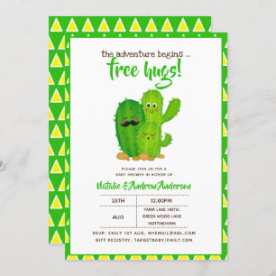 Invitation Gratuit Huiles Cactus Famille Moderne Jaune Vert