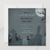 Invitation Graveyard et Pleine lune d'Halloween (Dos)