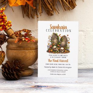 Invitation Graveyard Samhain Harvest Halloween Party