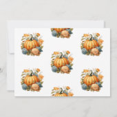 Invitation Gravure de citrouilles vintage (Dos)