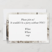 Invitation Gravure de fil barbelé (Sepia) (Dos)