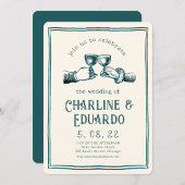 Invitation Gravure médiévale rétro Mariage