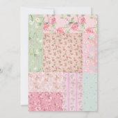 Invitation Gravure vintage à fleurs (Dos)