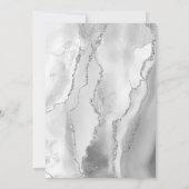 Invitation Gray Agate Argent 25e Anniversaire (Dos)