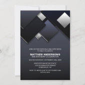 Invitation Gray Black 85th Cocktail Anniversaire (Devant)