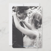 Invitation Gray blanc heureux jamais après la fête de mariage (Dos)