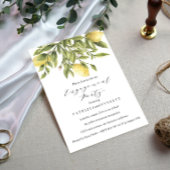 Invitation Gray | Citrons et feuillage Mariage