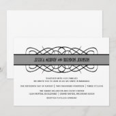 Invitation Gray Déco Fruit Mariage Inviter (Devant / Derrière)