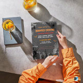 Invitation Gray Éffrayant Haunted Mansion Thème Halloween Par