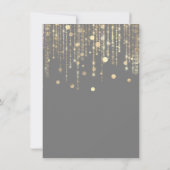 Invitation Gray Gold Drives Confetti Naissance nuptiale (Dos)