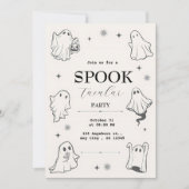 Invitation Gray Illustration Fête d'Halloween (Devant)