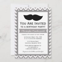 Gray Mustache Chevron