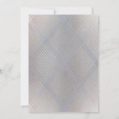 Invitation Gray Or Oval Géométrique Art Déco Gatsby Mariage (Dos)