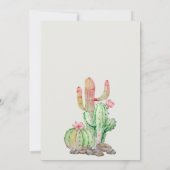 Invitation Gray rose Floral Désert Cactus Folithe (Dos)
