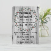 Invitation Gray Rustic Fall House Fête du Réchauffement I (Debout devant)