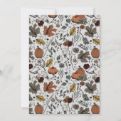 Invitation Gray Western Thanksgiving Cow Skull Fall Harvest (Dos)