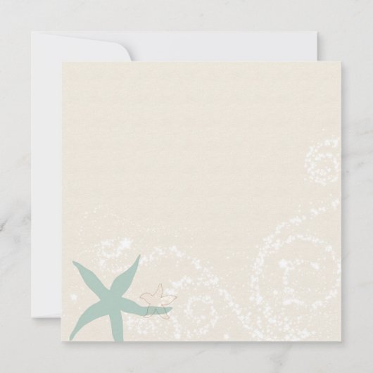 Invitation Grayed Jade Dusky Blue Beach Wedding (Dos)