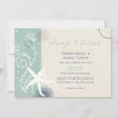 Invitation Grayed Jade Dusky Blue Seaside Mariage (Devant)