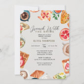 Invitation Grayish Bridal Brunch gaufres Pancakes (Devant)