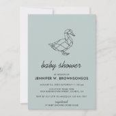 Invitation Grayton Vert Simple Ligne Animal Canard (Devant)