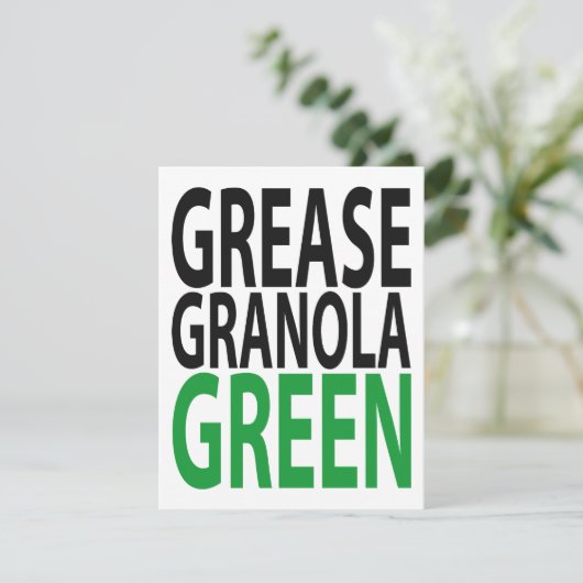 Invitation grease, granola, GREEN! (Debout devant)