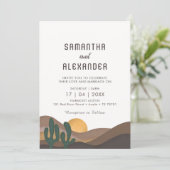 Invitation Great Basin Desert Paysage Mariage à thème (Debout devant)
