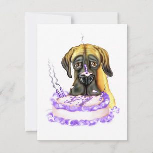 Invitation Great Dane Fawn UC Anniversaire Cake
