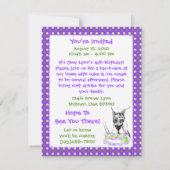 Invitation Great Dane Harlequin gâteau d'anniversaire (Dos)