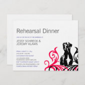 Invitation Great Dane pink Rehearsal (Devant / Derrière)