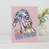 Invitation Great Dane Slop arrive Pastel UC (Debout devant)