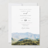 Invitation Great Smoky Mountains Destination Mariage de voyag (Devant)
