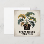 Invitation Great Things Take Time (Devant / Derrière)