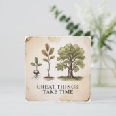 Invitation Great Things Take Time (Debout devant)