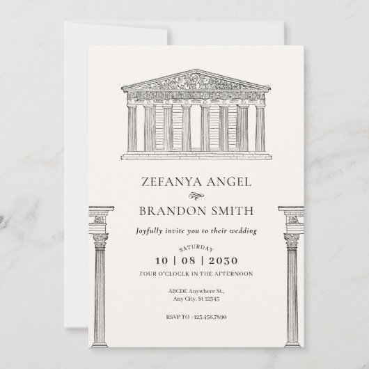 Invitation grec ancien (Devant)