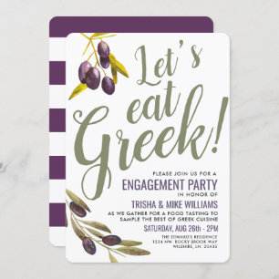 Invitation grec de sangria de partie de