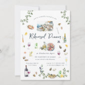 Invitation Grec élégant | Dîner de répétition (Devant)