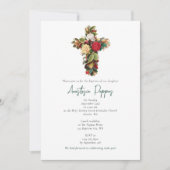 Invitation Grec Orthodoxe baptême Baptême Croix Garçon fille (Devant)