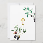Invitation Grec Orthodoxe baptême Baptême Olives Photo (Dos)