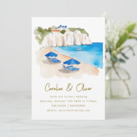 Grèce Aquarelle Côtière Destination Mariage