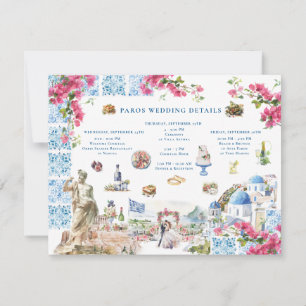 Invitation Grèce Mariage Weekend Welcome Digital