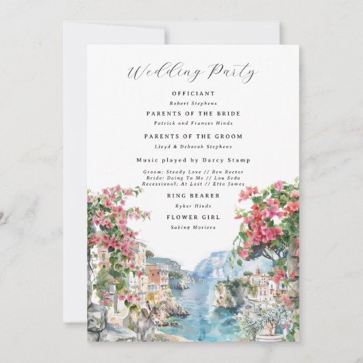 Invitation Grèce Mariage Weekend Welcome Digital (Dos)