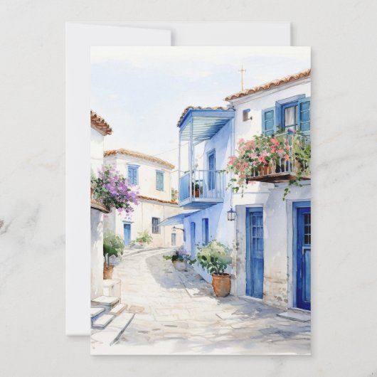 Invitation Grèce Méditerranée Destination Mariage (Dos)