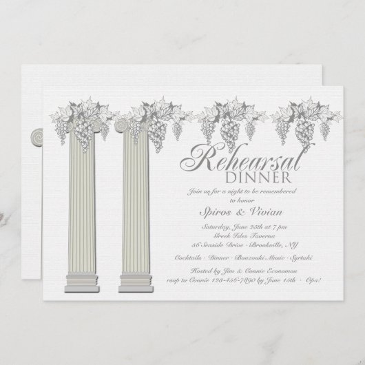 Invitation grecque d'affaire (Devant / Derrière)