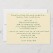 Invitation Green 30th Birthday Party Chess Chevalier (Dos)