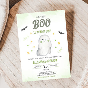 Invitation Green A Little Boo Baby shower