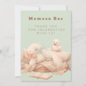 Invitation Green A Silly Goose "Momosa" Mimosa  Table Sign  (Dos)